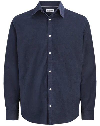 Jack & Jones - JJEField Cord Skjorte - Navy Blazer